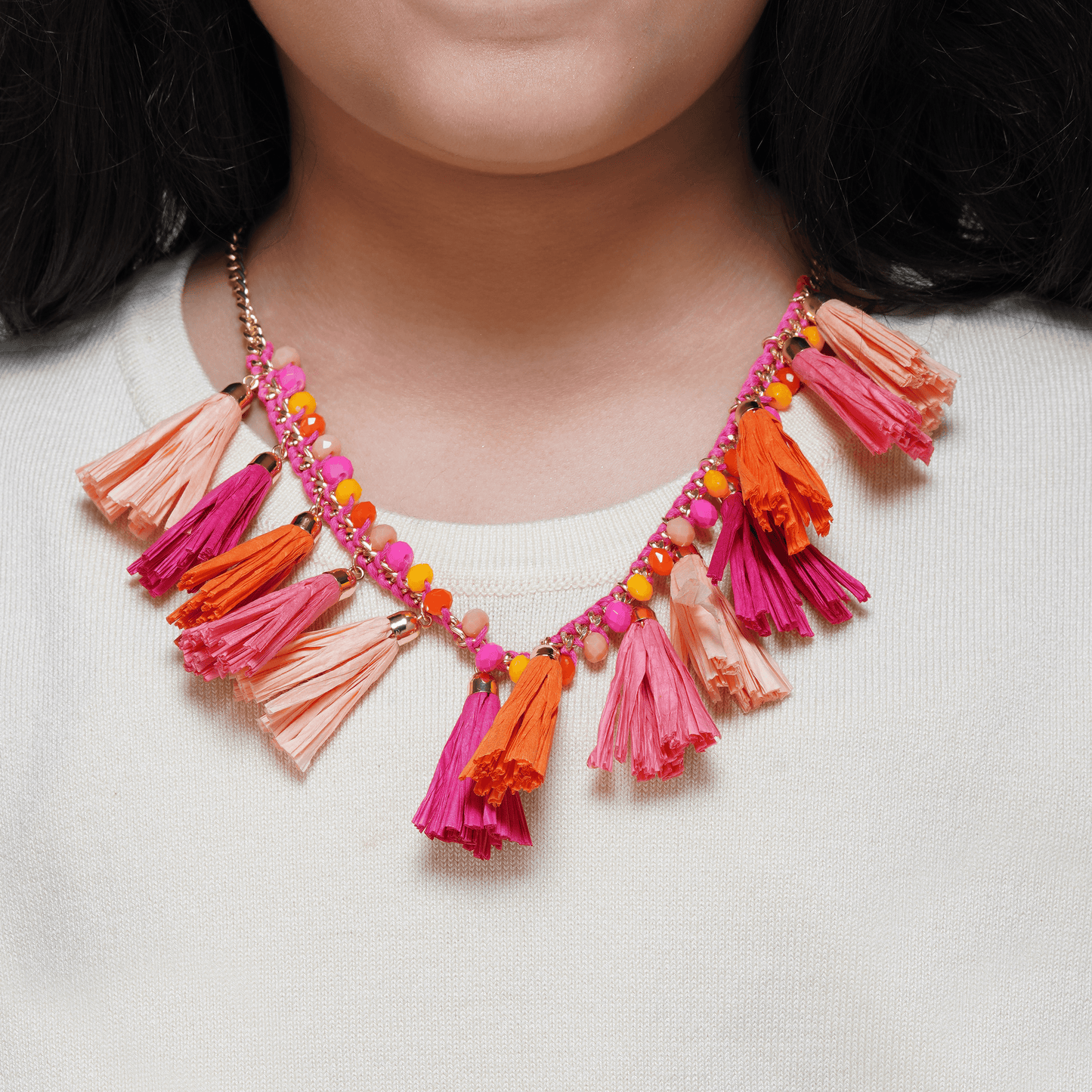 Fiesta Tassel Cascade Necklace