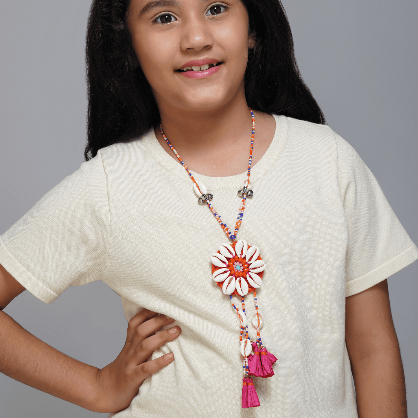 Beachcomber Shell Tassel Necklace