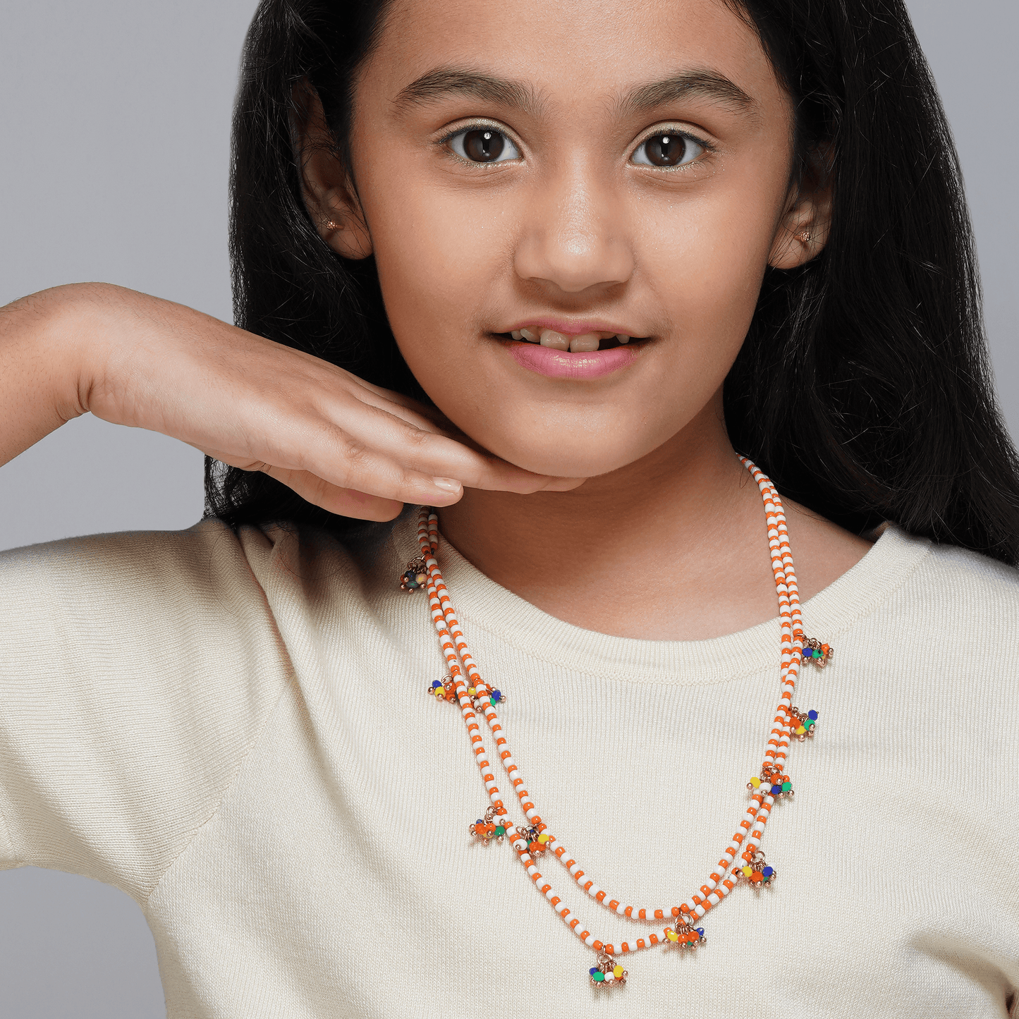 Colorful Seed Bead Dangle Necklace