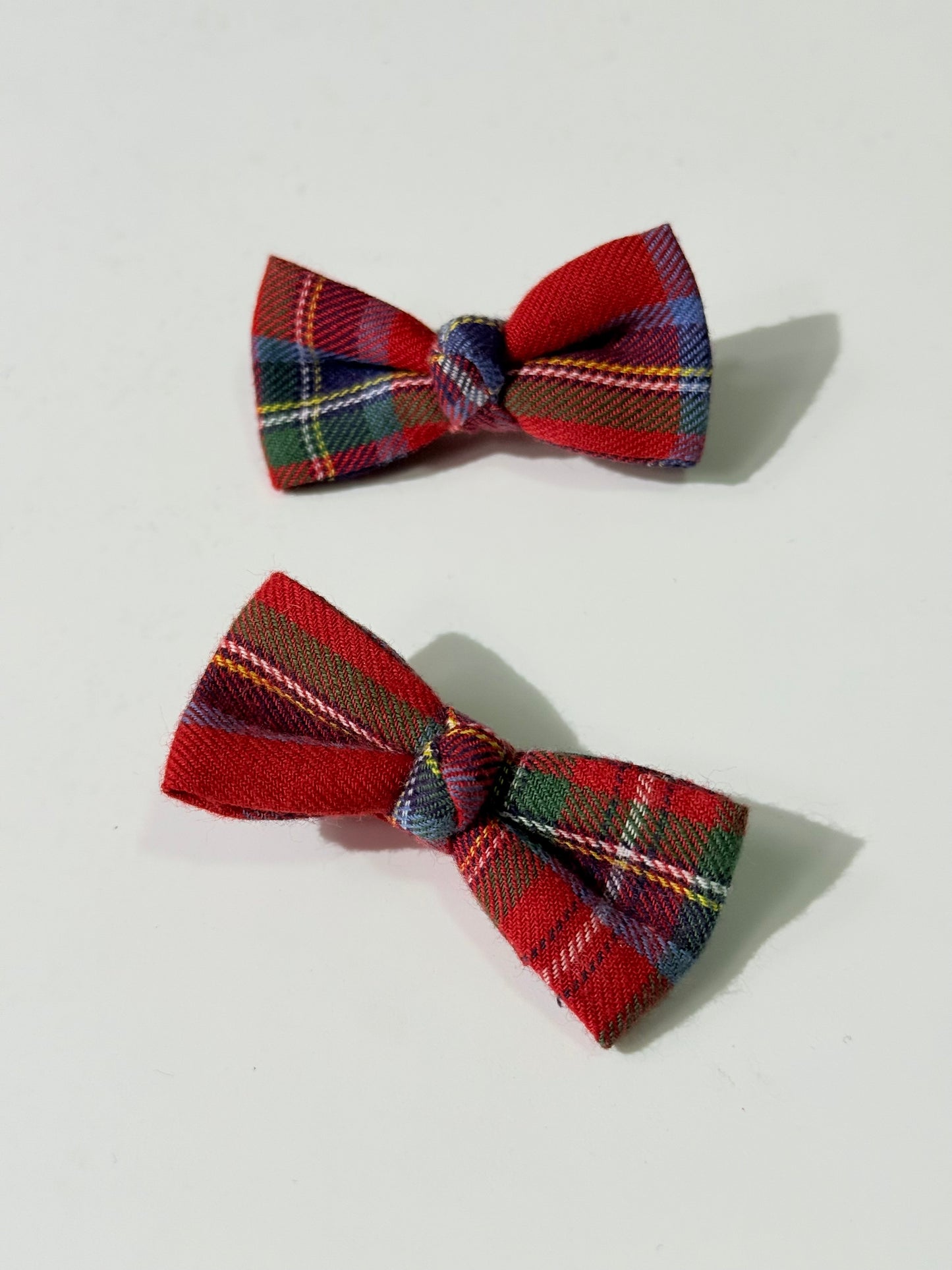 Plaid Bow Hair Clips