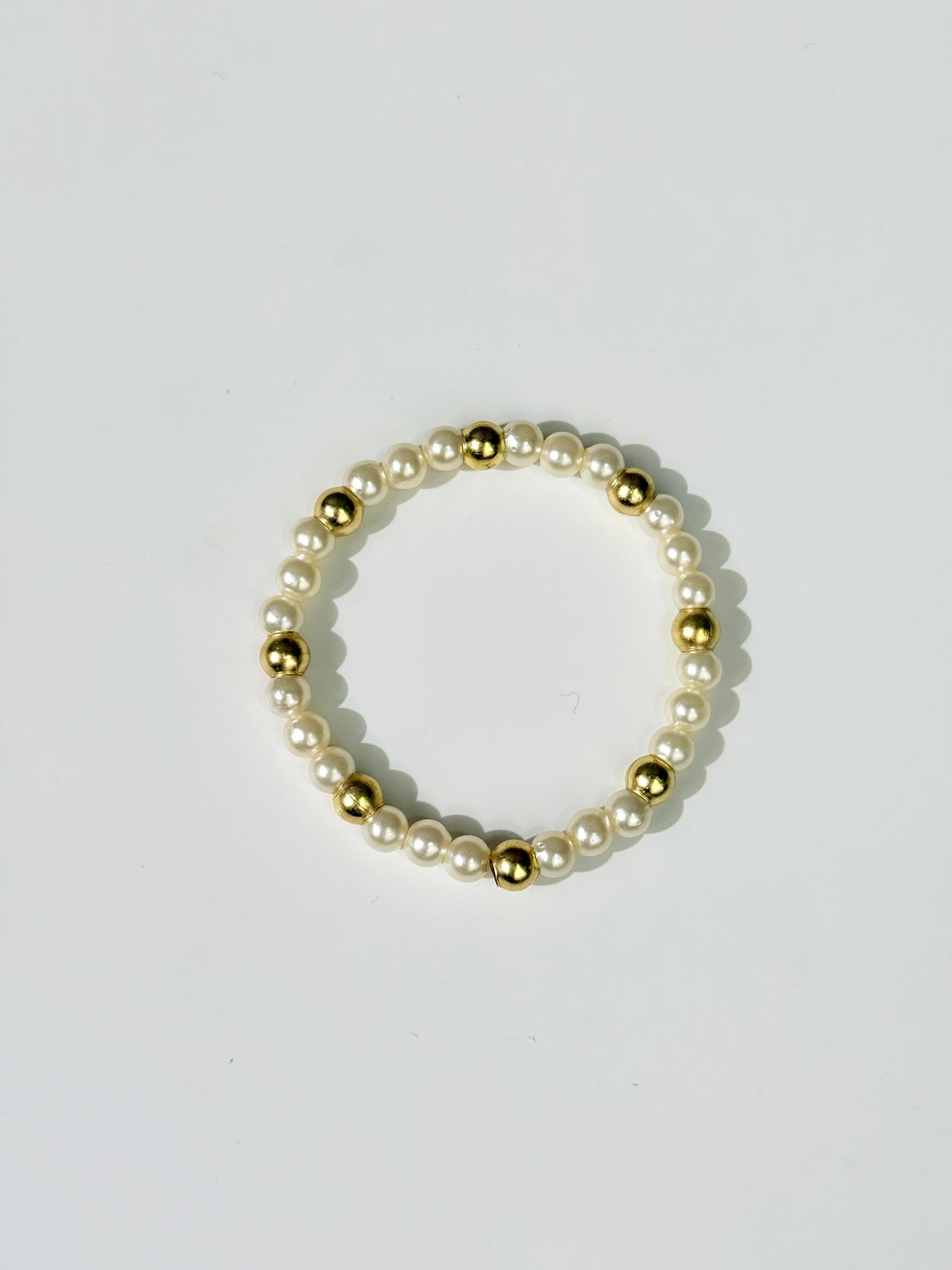 Classic Pearl & Gold Bracelet Slack of 3