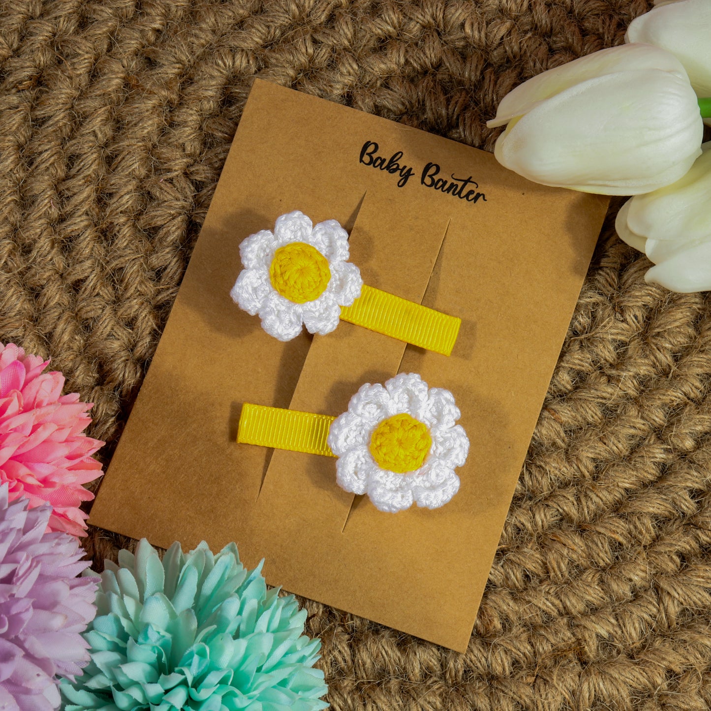 Handcrafted Daisy Hair Clips