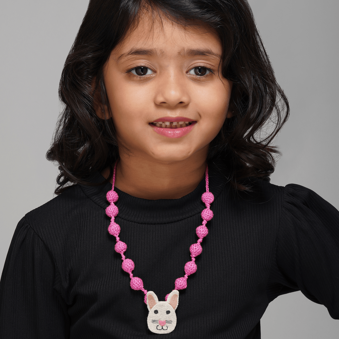 Handcrafted Crochet Bunny Necklace With Bag
