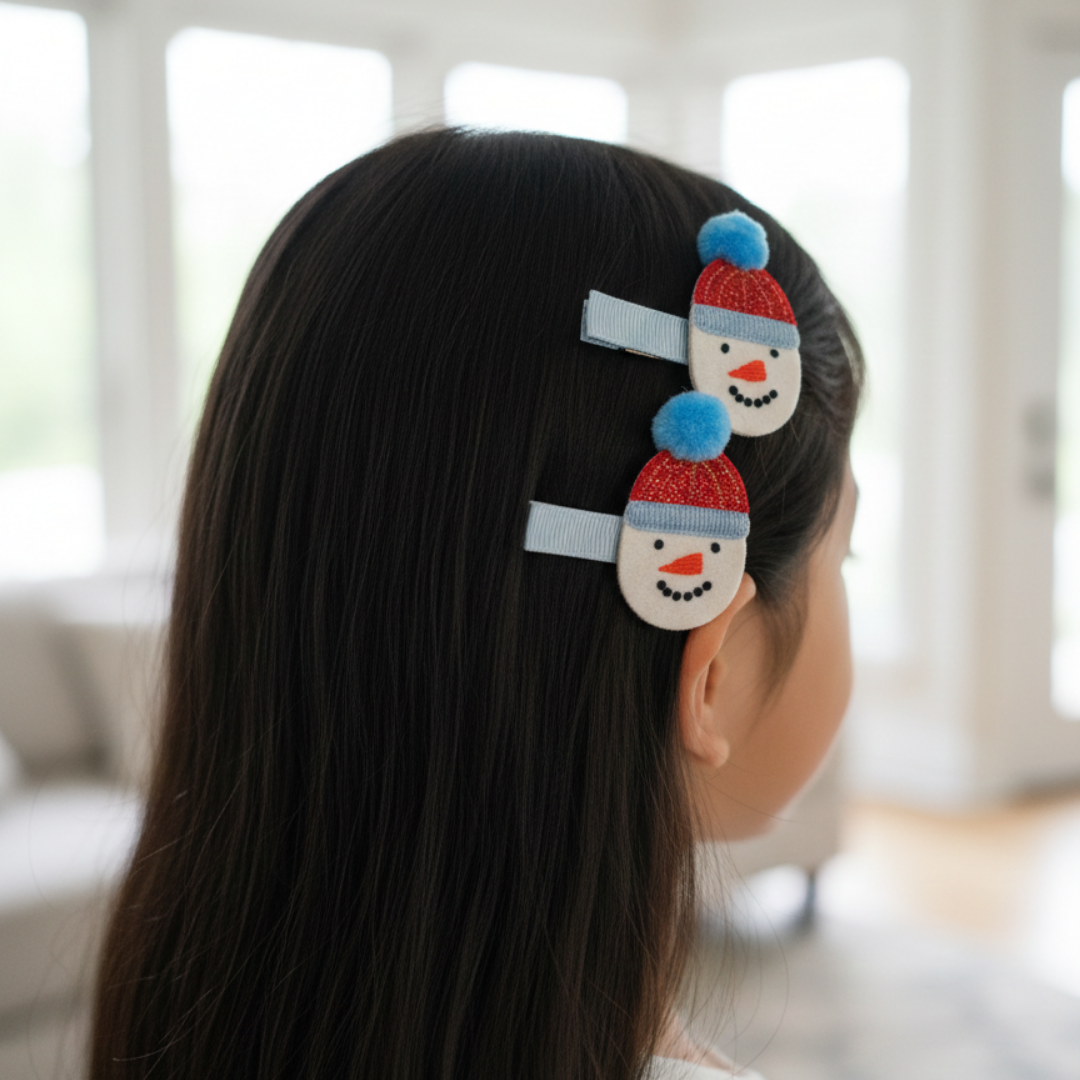 Snowman Hair Clip
