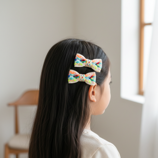 Rainbow Stitch Bows
