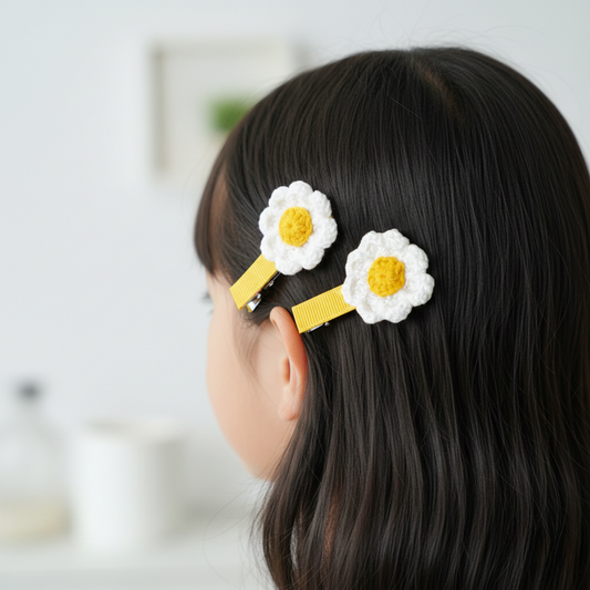 Handcrafted Daisy Hair Clips