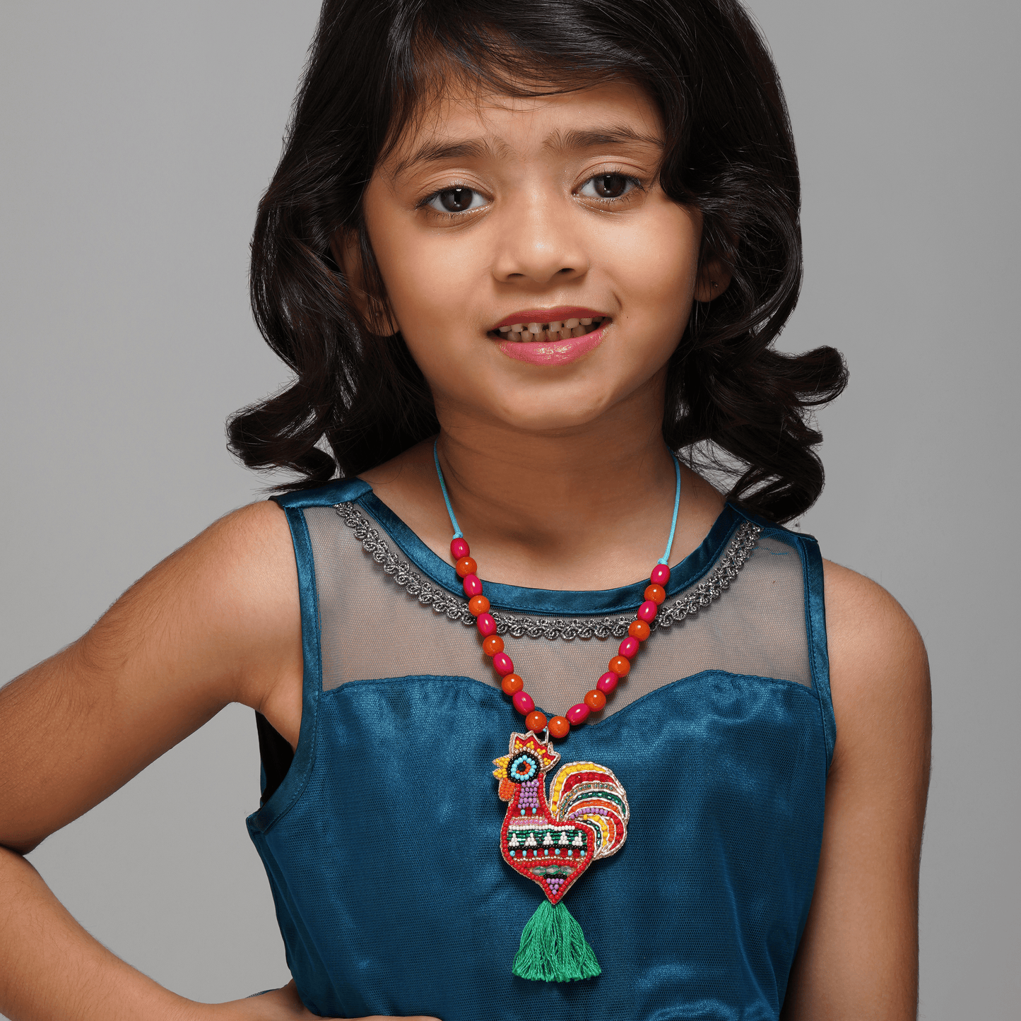Rooster Necklace with Bag