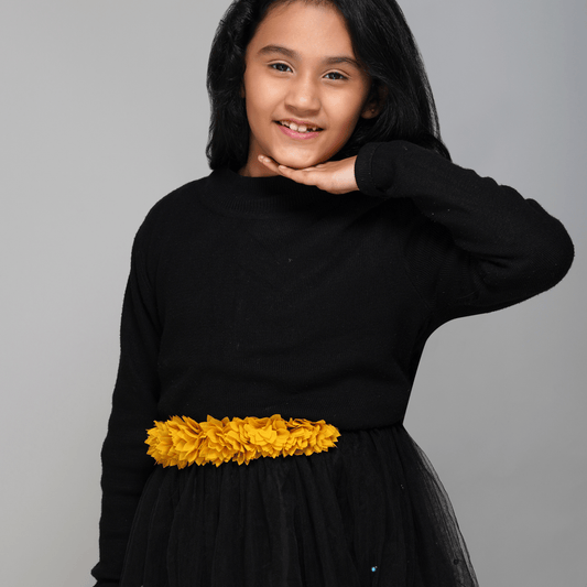 Yellow Floral Belt