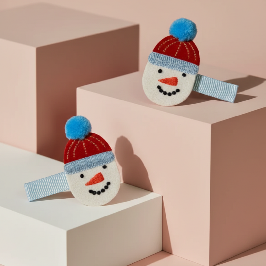 Snowman Hair Clip