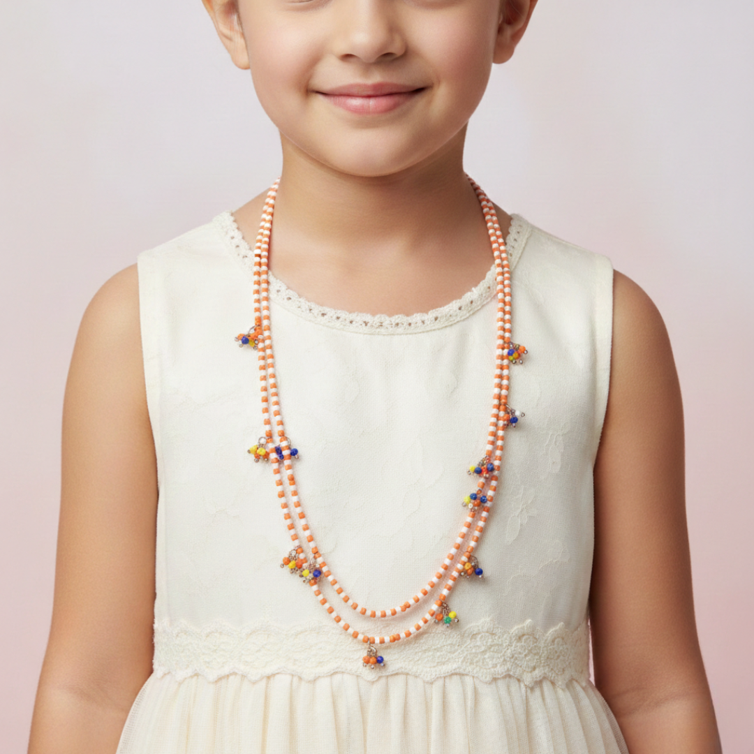 Colorful Seed Bead Dangle Necklace