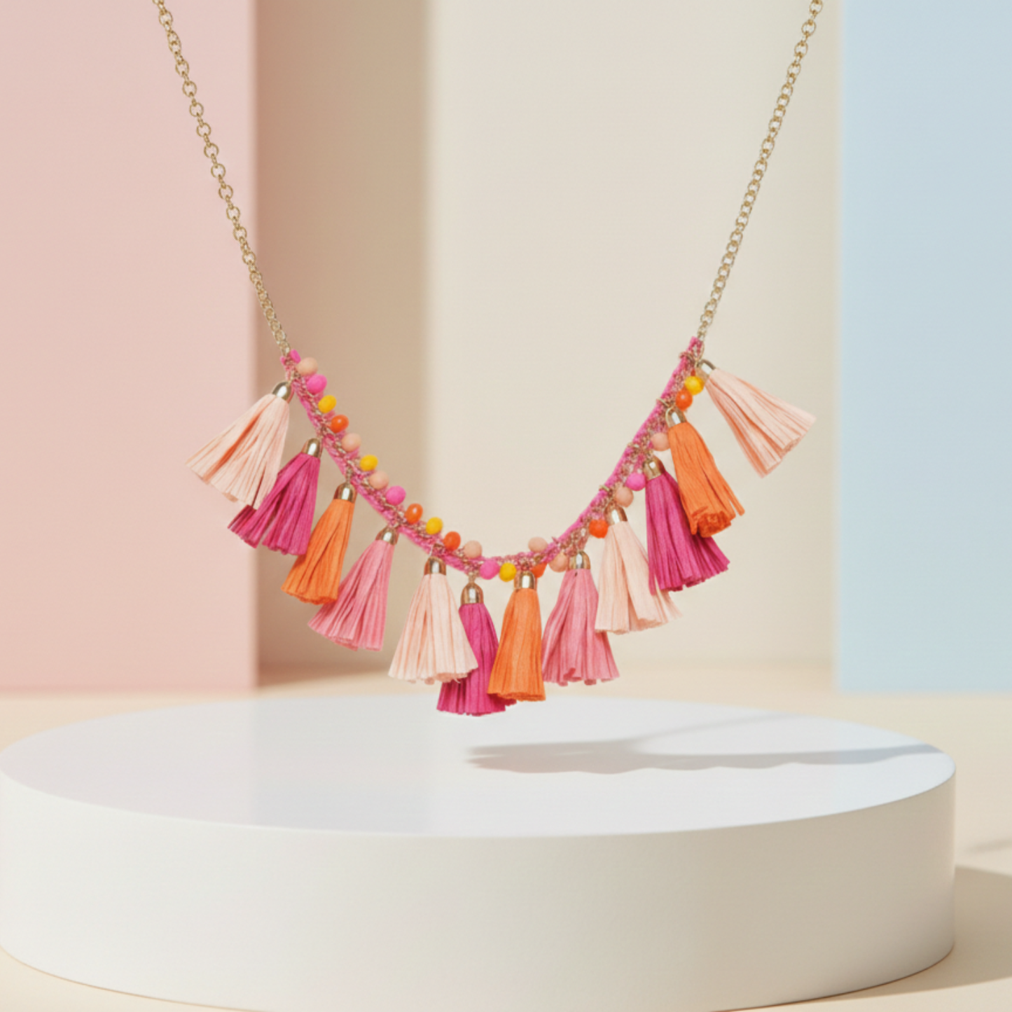 Fiesta Tassel Cascade Necklace