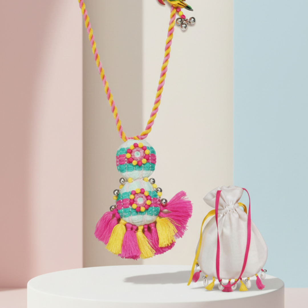 Fiesta Tassel Necklace With Bag