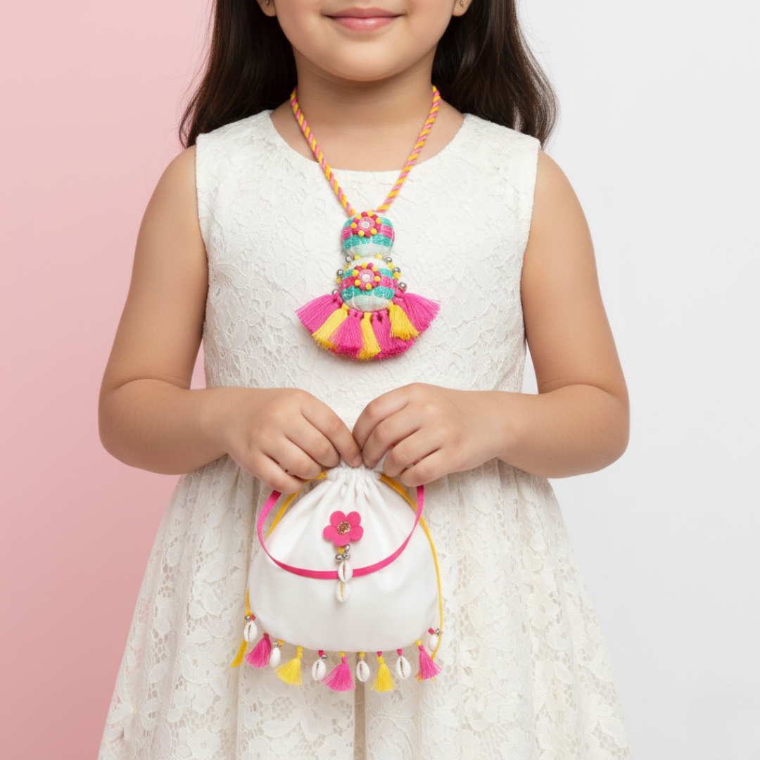 Fiesta Tassel Necklace With Bag