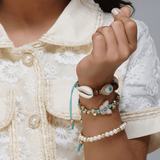 Classic Pearl & Gold Bracelet Slack of 3