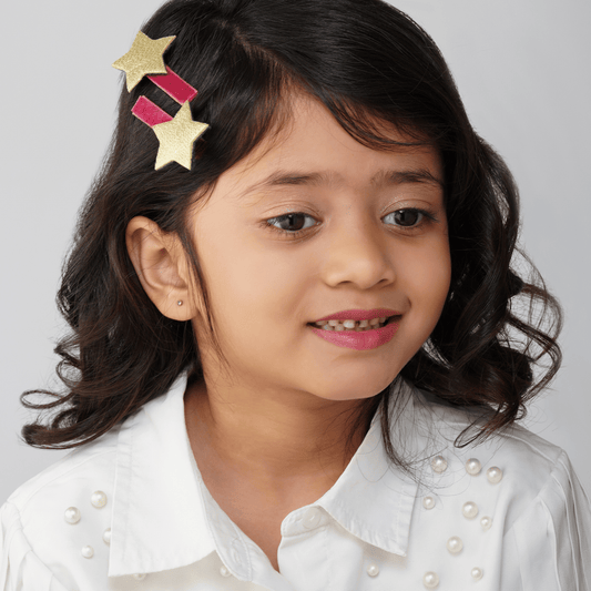 Glitter Star Hair Clips