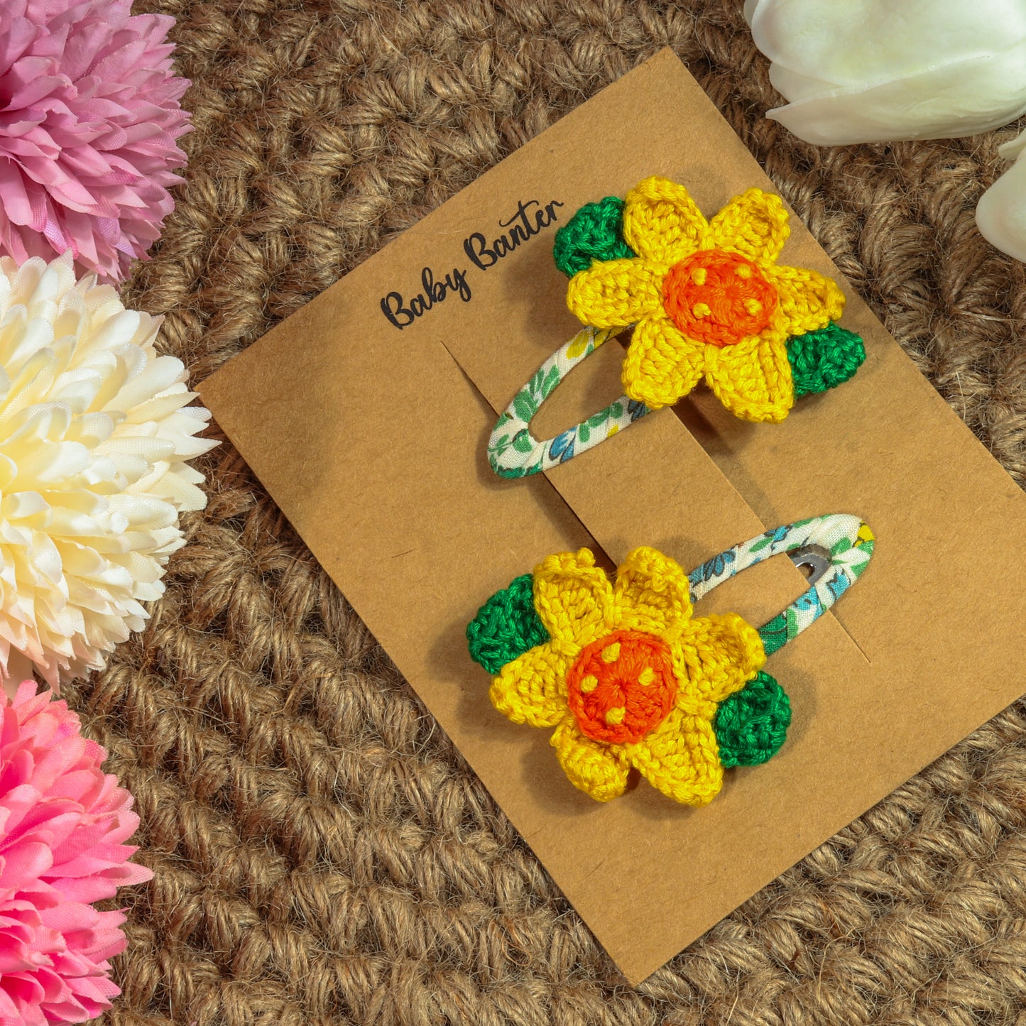 Yellow Petal Clips